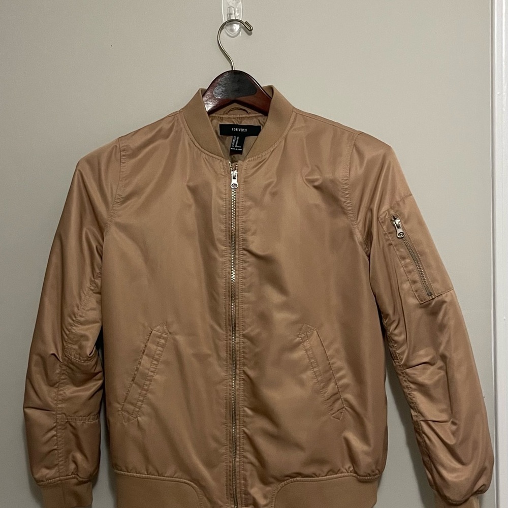 Forever 21 Tan Bomber Jacket